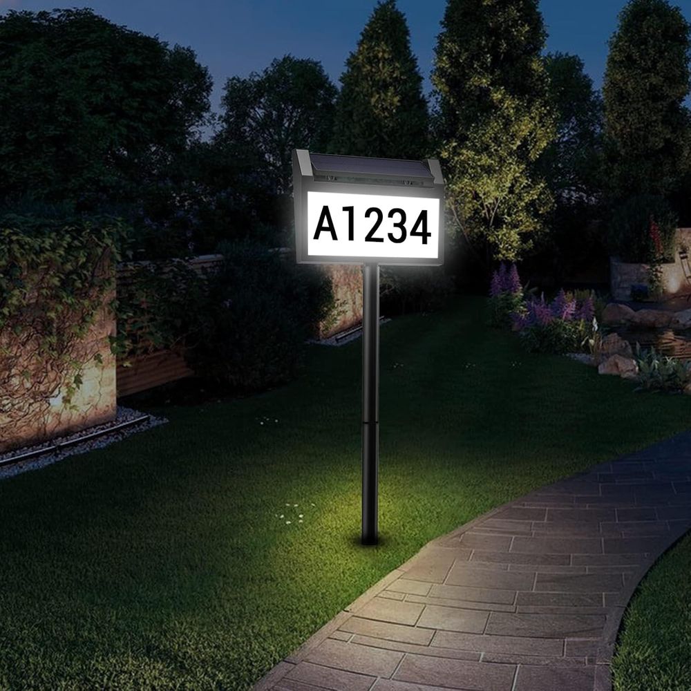 Smart Home Outdoor - LED Illuminated Outdoor House Number Sign