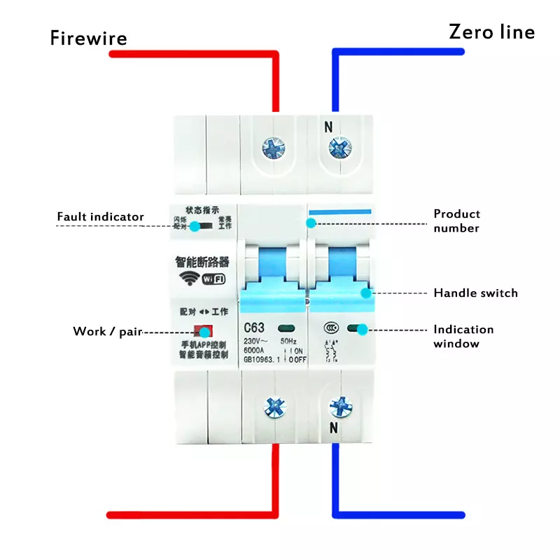 Smart Home Control - Smart 4-Pole Mini Circuit Breaker with