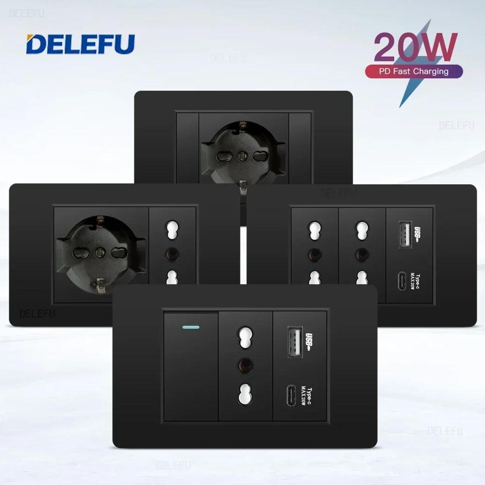 Smart Home For Pc - DELEFU Black Retardant PC Italy USB