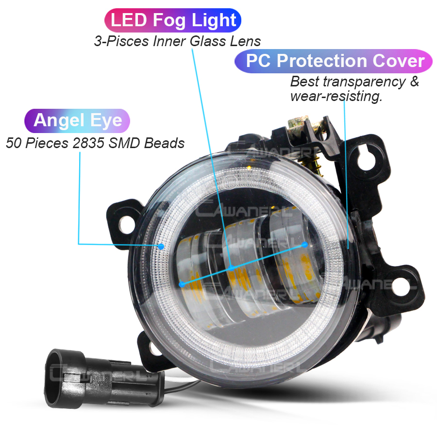 2 Pieces Angel Eye LED Fog Lig - Smart Home Pc recensie en prijs