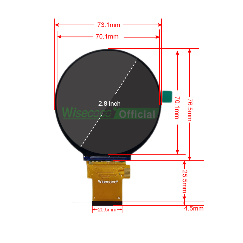 Wisecoco 2.8 Inch Round Displa - Smart Home Utilities recensie en prijs