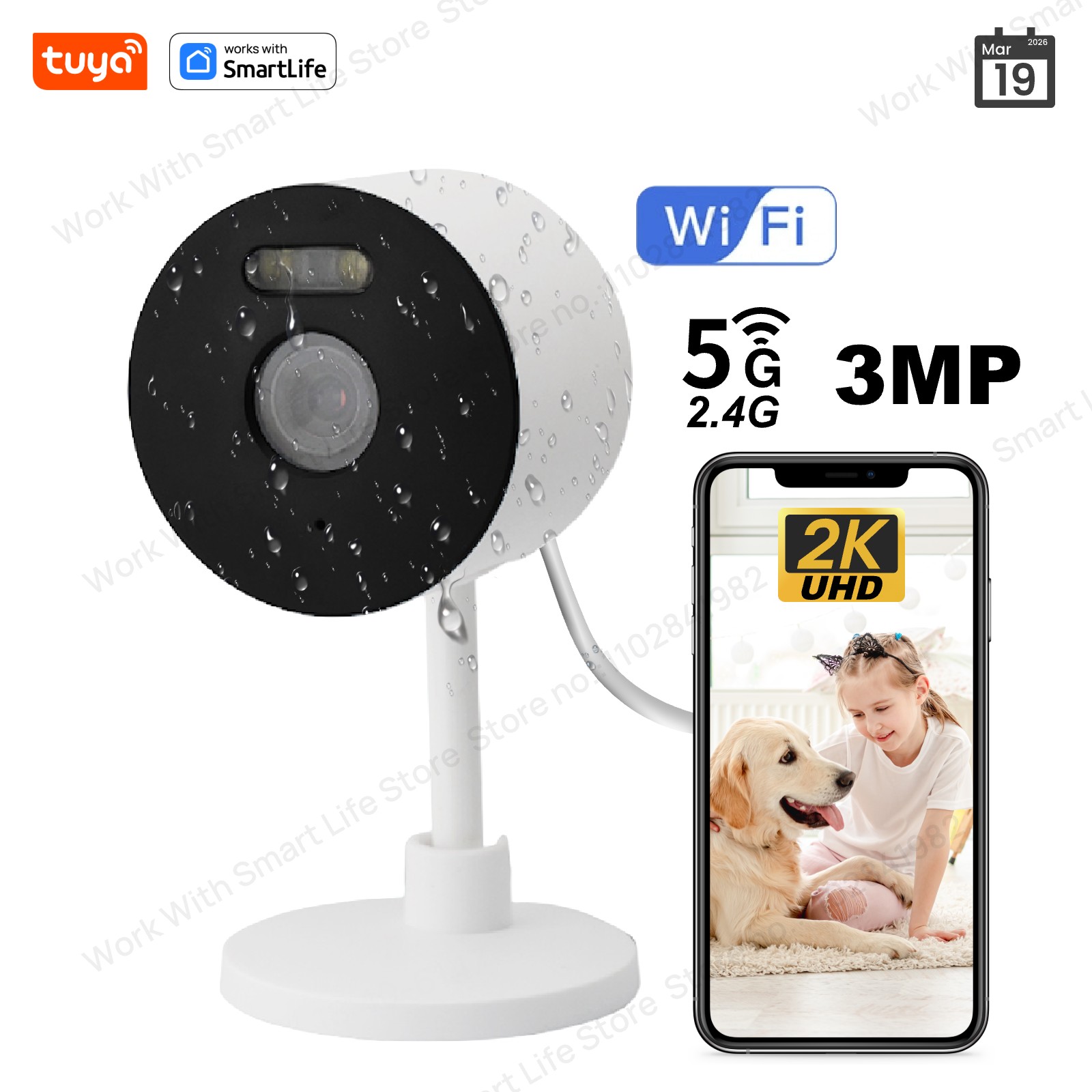 3MP HD Tuya Smart Indoor/Outdo - Smart Home Camera Ezviz recensie en prijs