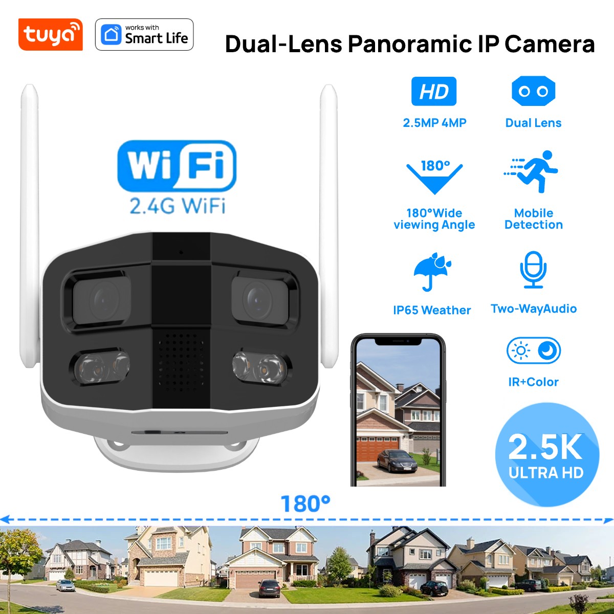 Tuya Smart 4MP 2.5K Dual-Lens  - Smart Home Camera Ezviz recensie en prijs