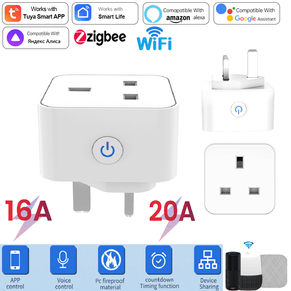 Tuya Smart Socket 16A/20A WiFi - Smart Home Zigbee Gateway recensie en prijs