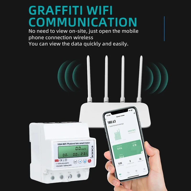 4P 1-100A WiFi Photovoltaic Sm - Smart Home Energy Monitor recensie en prijs