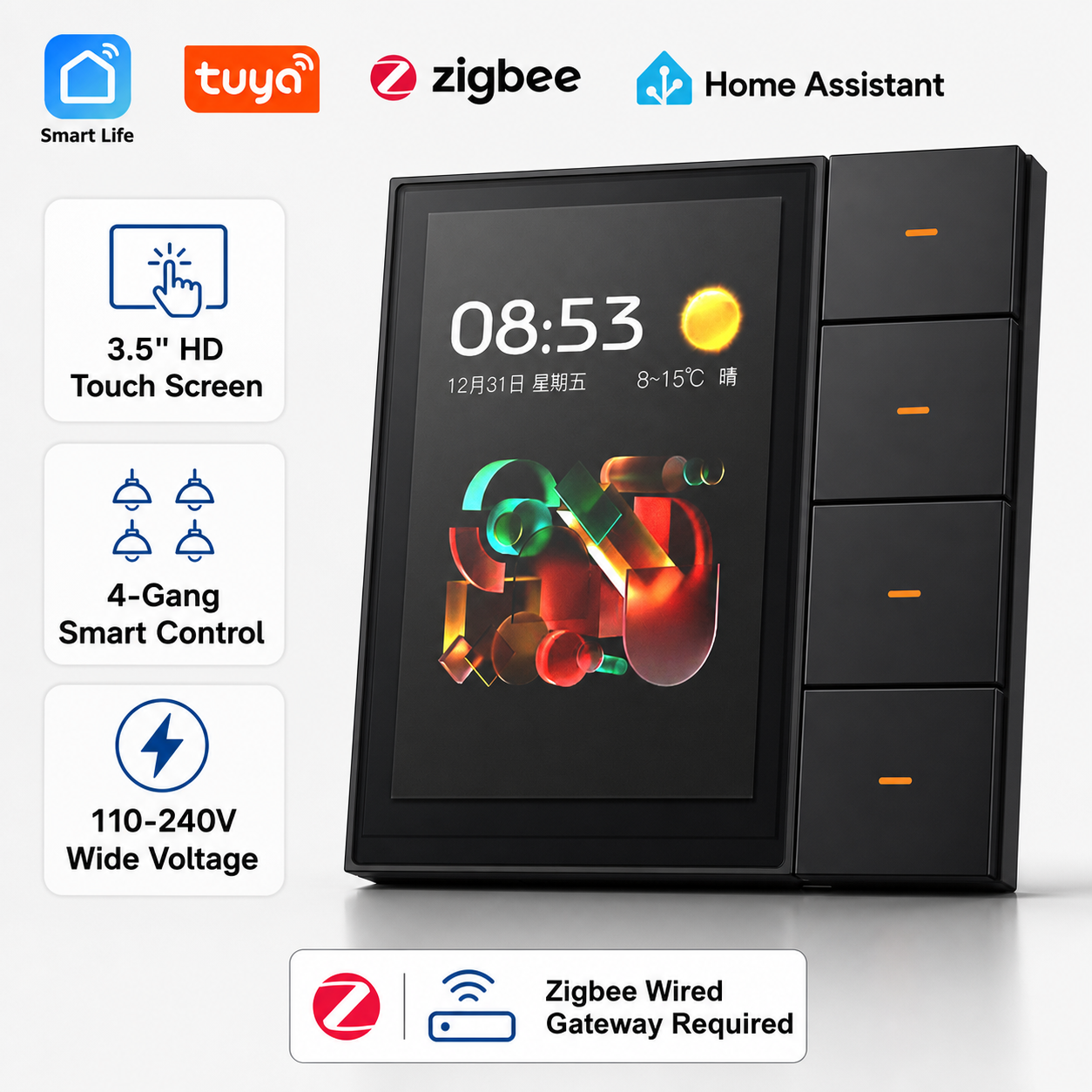 F3-pro Tuya Smart Panel ZigBee - Smart Home Villa recensie en prijs