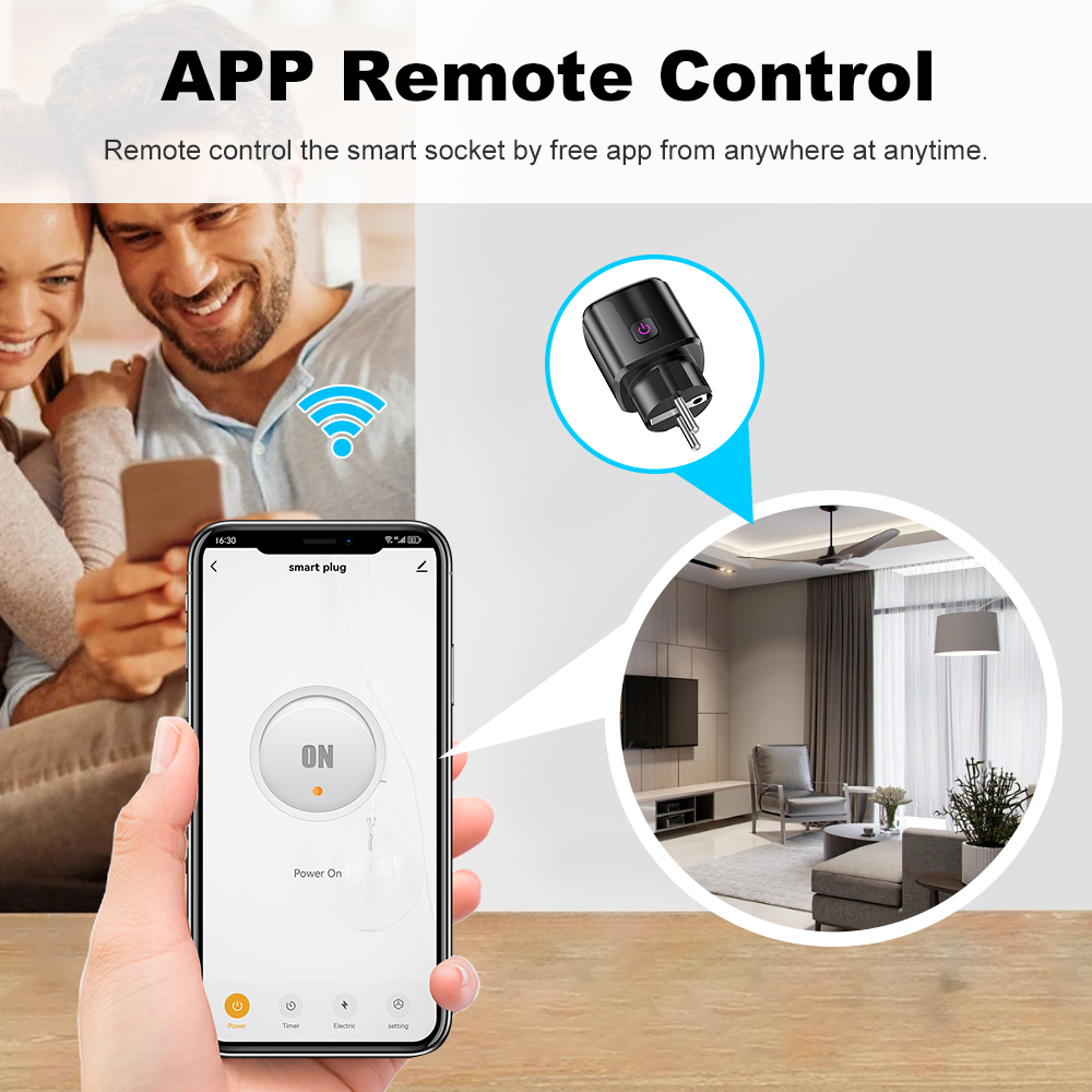 Tuya Smart 20A EU Plug WiFi+Bl - Smart Home Energy Monitor recensie en prijs