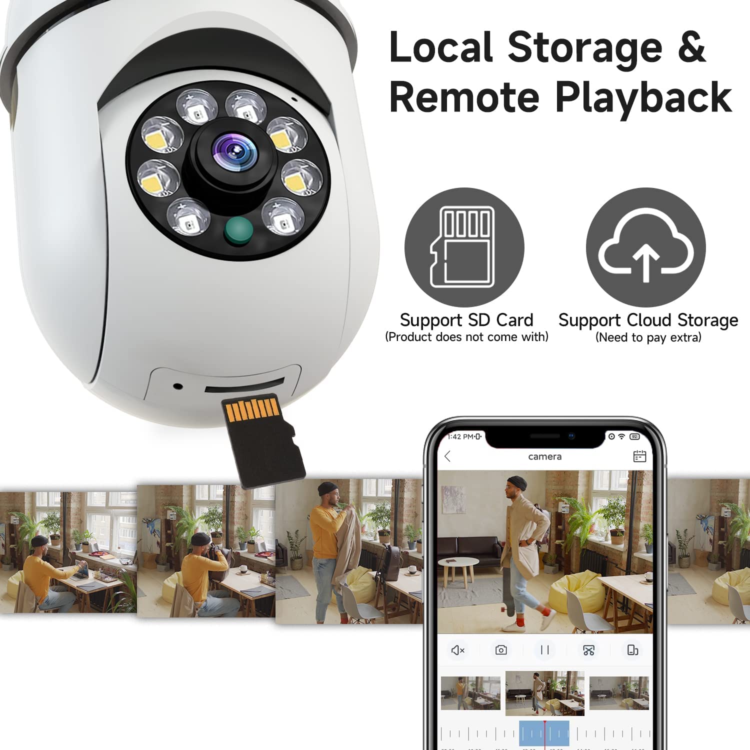 8MP E27 Bulb Surveillance Came - Smart Baby Night Light recensie en prijs