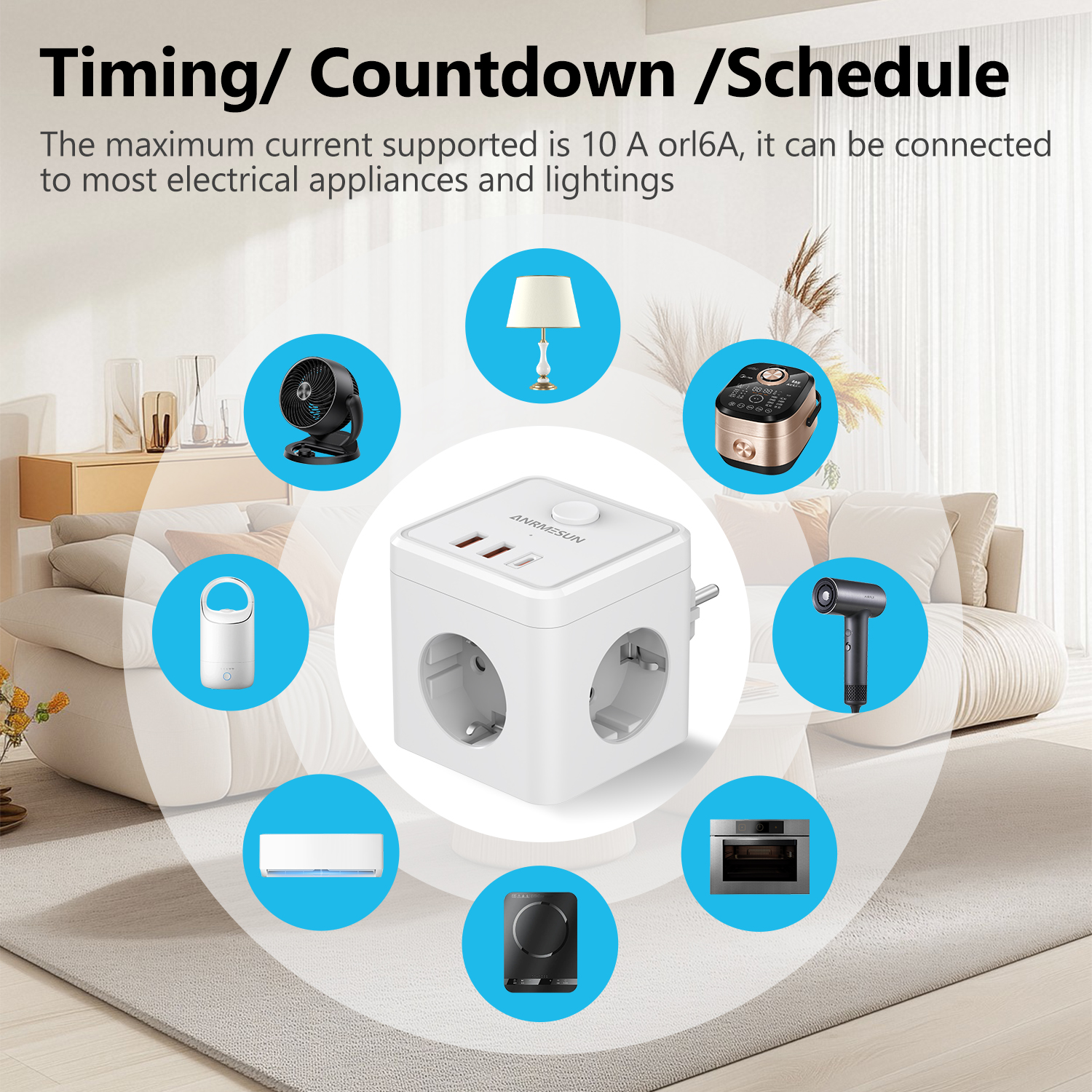 3 EU Plug 2 USB-A 1 Type-C Por - Smart Home Utilities recensie en prijs