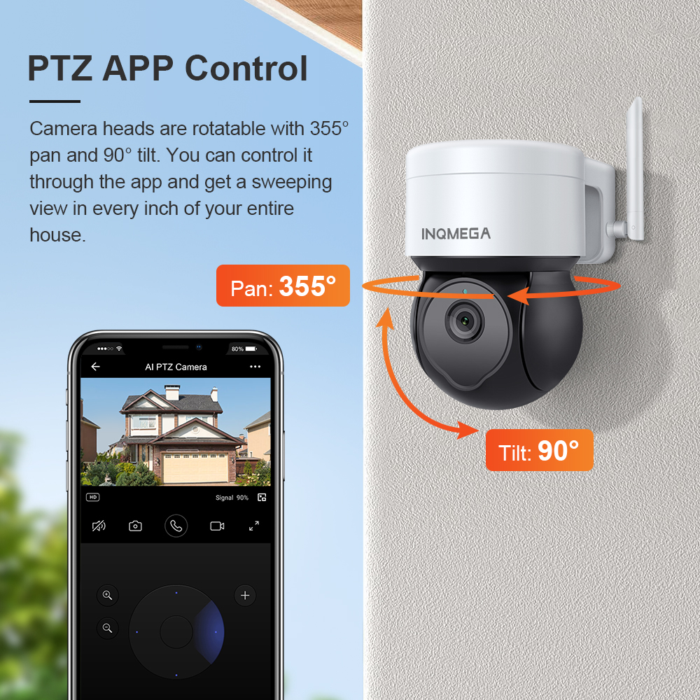 INQMEGA 5MP Tuya Outdoor PTZ C - Smart Home Camera Ezviz recensie en prijs