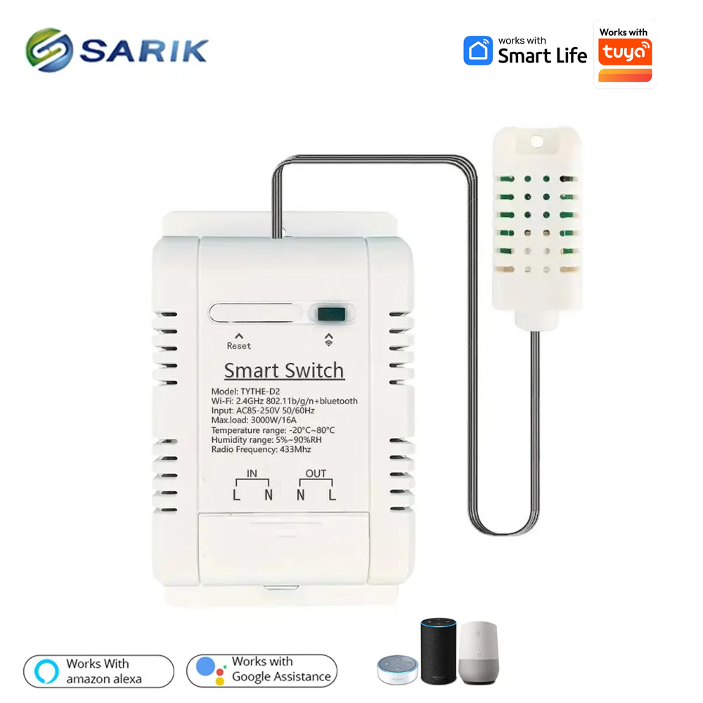 Work with tuya 16A 3000W WiFi  - Smart Home Energy Monitor recensie en prijs