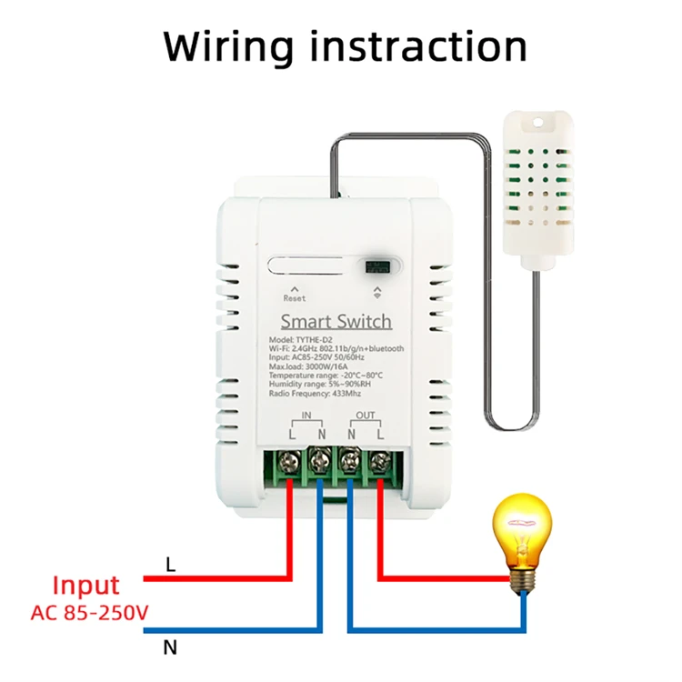 Work with tuya 16A 3000W WiFi  - Smart Home Energy Monitor recensie en prijs