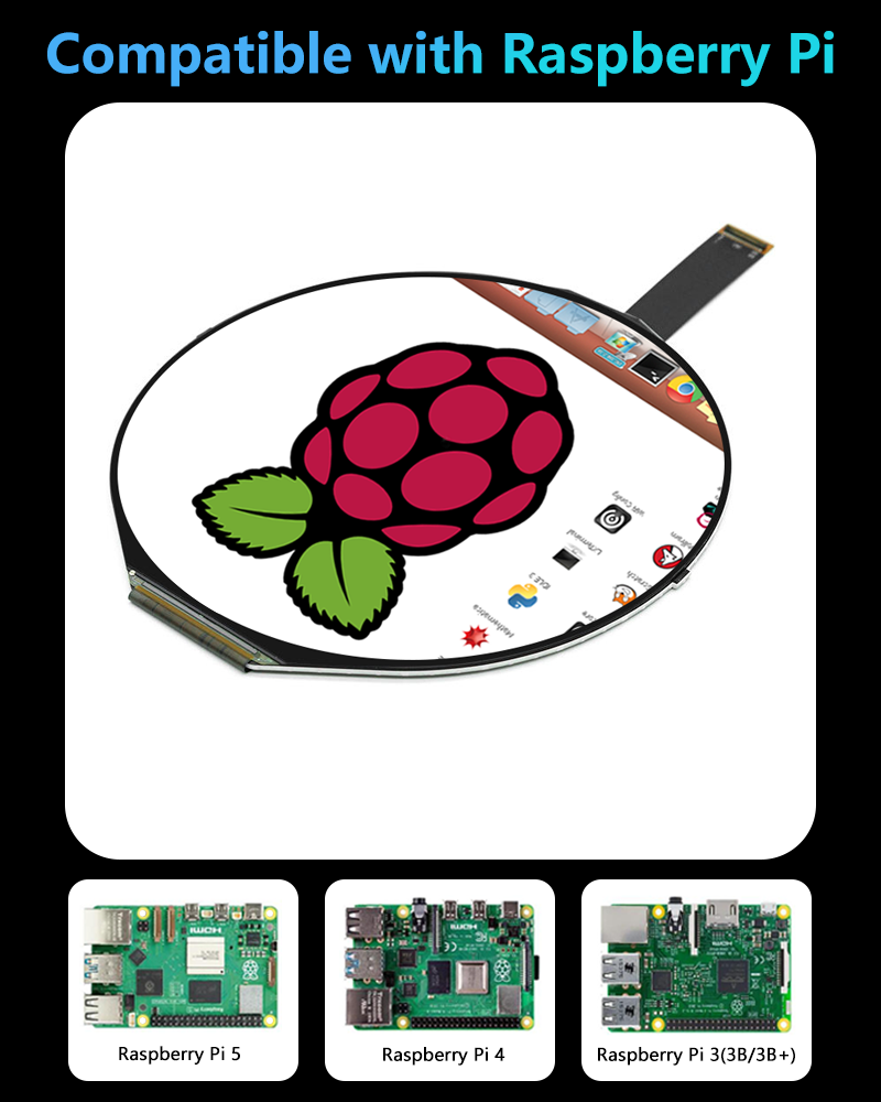 5 Inch IPS 1080*1080 Round Scr - Smart Home Raspberry Pi recensie en prijs