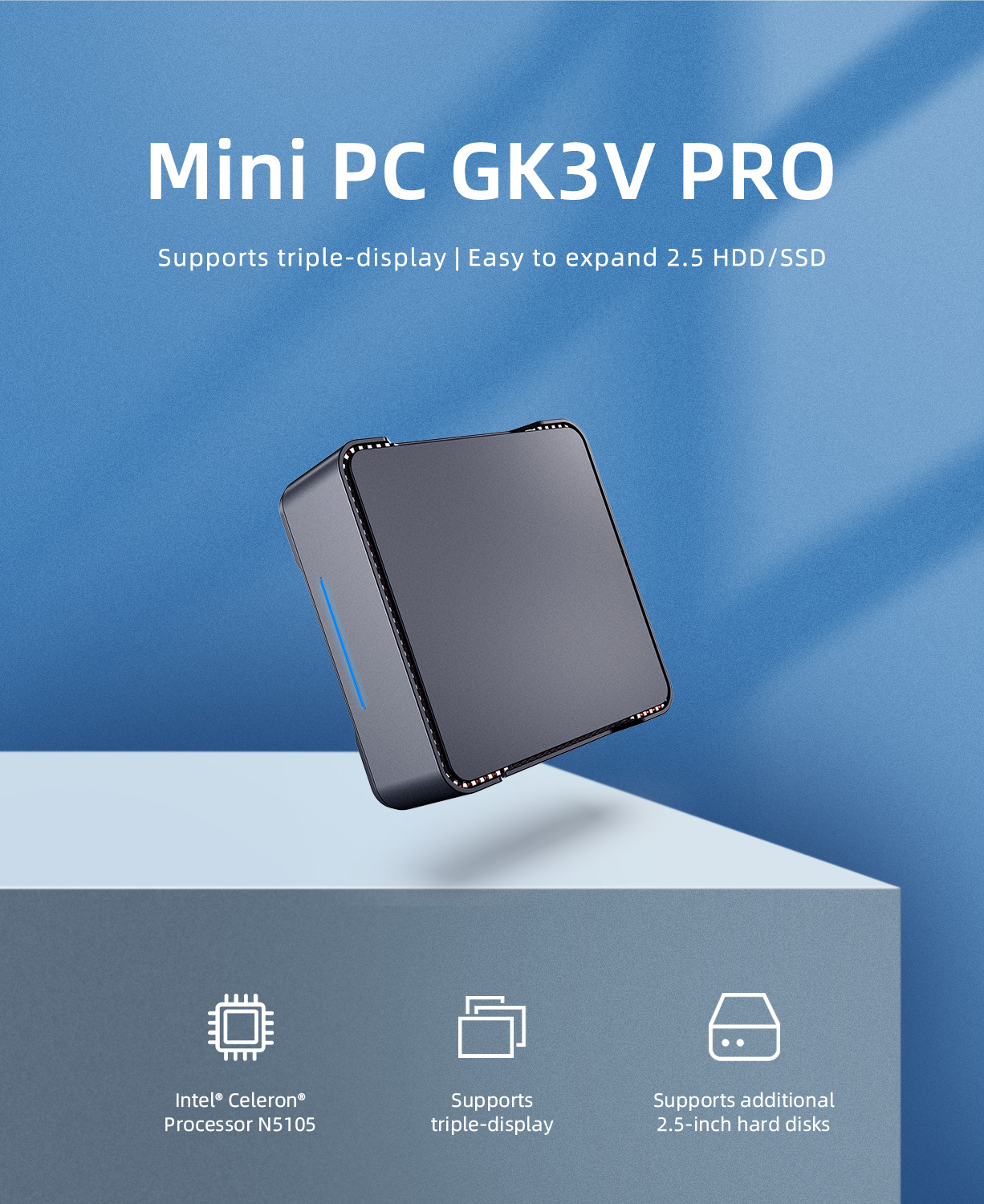 GK3V Pro mini pc Intel N5105 R - Smart Home Pc recensie en prijs
