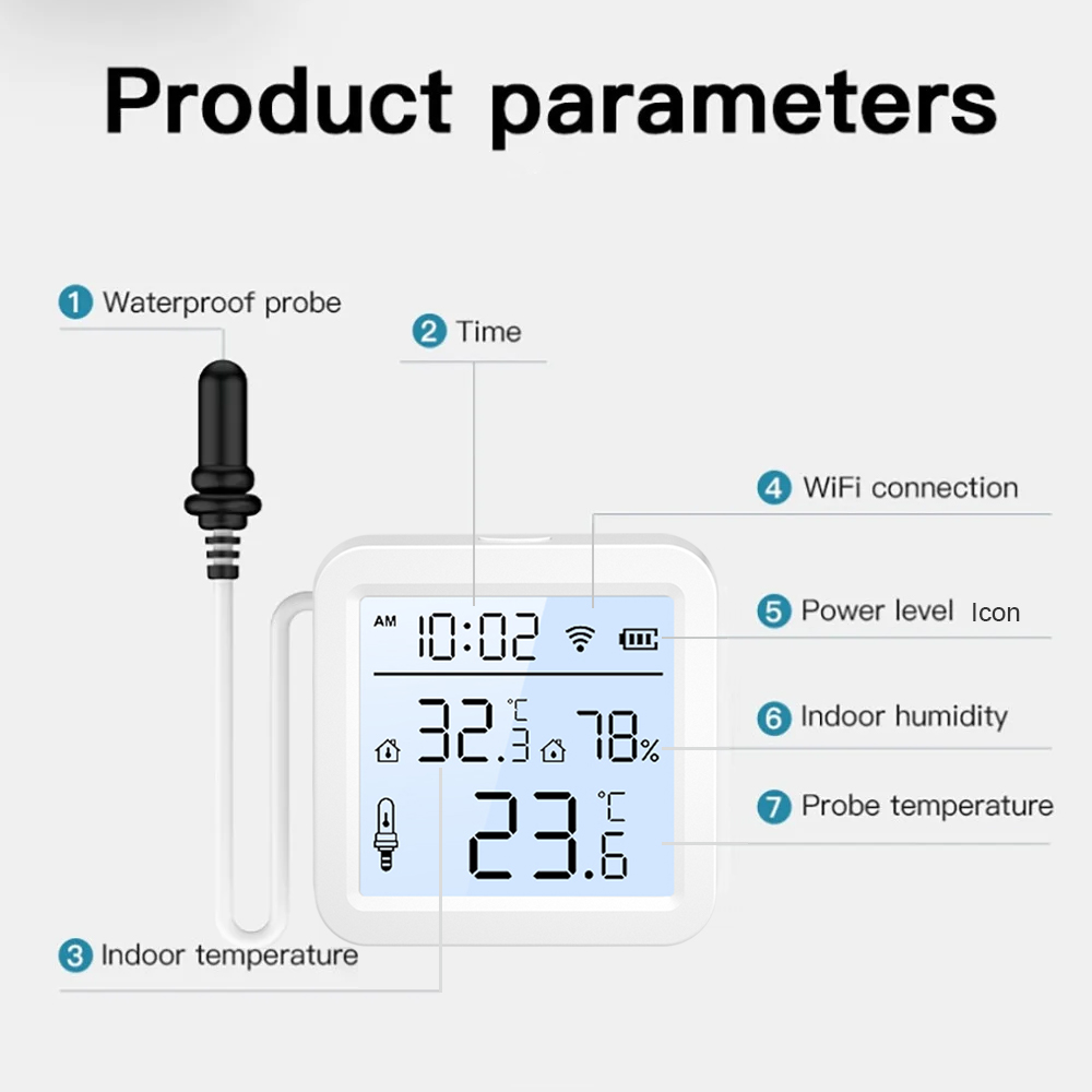 WiFi Humidity Temperature Sens - Smart Home Outdoor recensie en prijs