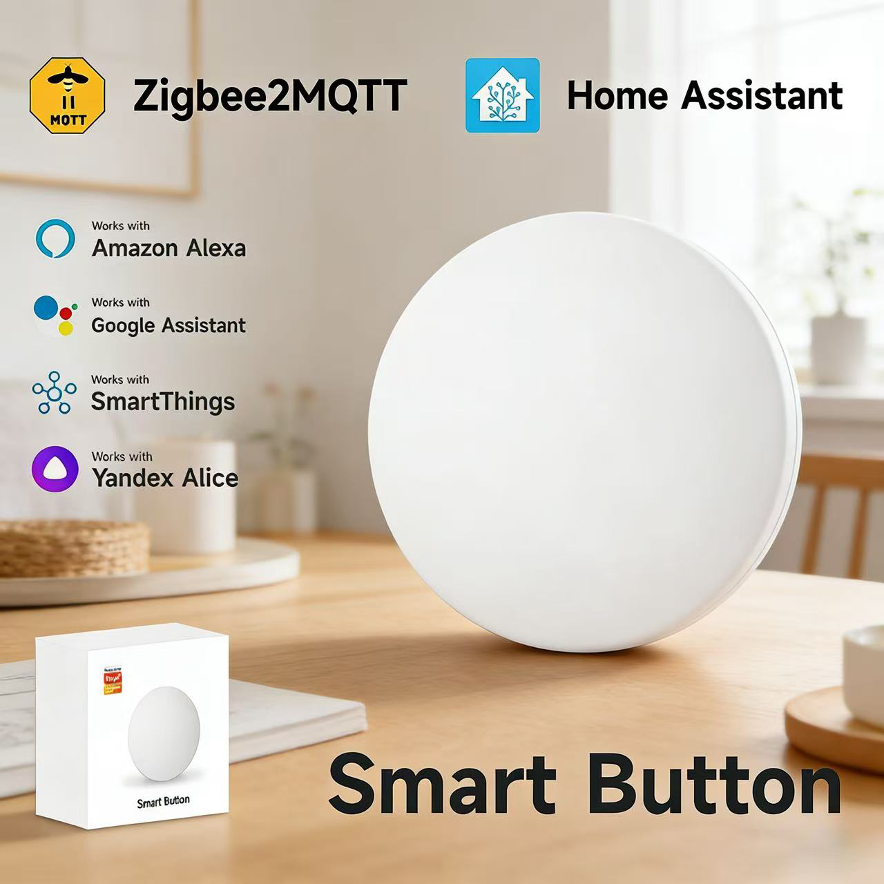 Zigbee3.0 2MQTT Smart Button S - Smart Home Villa recensie en prijs